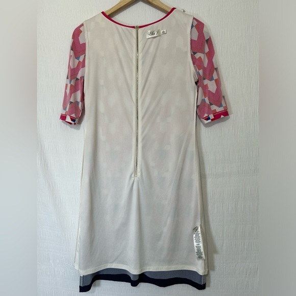 Eliza J Pink and Red Sheath Dress with Bateau Neckline - Picture 9 of 12